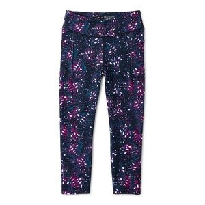 Avia Girls Large (10-12) Purple and Dark Blue Leggings With Pockets